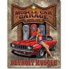 Nostalgia Signs Muscle Car Garage Detroit Muscle Since 1969 Metal Sign Reproduction 32cm x 41cm MSI1568
