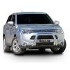 ECB Silver Hammertone Nudge Bar fits Mitsubishi Outlander ZJ 11/12-12/13 NBM37SYZ