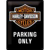 Nostalgic Art Harley Davidson Parking Only Metal Reproduction Sign 30cm x 40cm NA23130