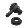 Proflow Brake Booster Check Valve Black Plastic 3/8in. Hose Barb Includes Grommet Each PFE350-P
