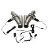 Proflow Dual Exhaust Cutouts Electric Aluminium Bolt On 3.0 in. Diameter Stainless Steel Tubing Kit PFEEEC300-D