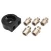 Proflow Universal Oil Sandwich Adaptor Low Profile AN10 ORB Ports 2 x 1/8