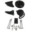 Proflow Power Steering Brackets Mounting kit Type II Bracket with Pulley Black SB Chev PFEPSB450BK