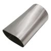 Proflow Pipe Adapter Exhaust Oval To Round Stainless Steel Raw 3 in. Inlet/Outlet 6 in. Length PFESS-PA300