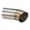 Proflow Stainless Pie Cut Dump Pipe 45 Degree 2.5