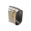 Proflow Stainless Welded Pie Cut 45 Degree Vertical Oval 4.0