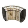 Proflow Stainless Welded Pie Cut 90 Degree Vertical Oval 4.0