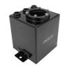 Proflow Fuel Surge Tank Fabricated Aluminium Square Suits 044 Bosch Pumps 2.5L AN6 Ports Black Anodised PFEST8BK