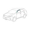 Protective Plastics N180SLPT Dark Tint Passengers Slimline Weathershield fits Nissan Xtrail T30