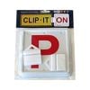 Clip It On 2 x P-Plate Red P on White ACT QLD SA TAS B2C2CRWP
