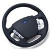 Retro Autotek Steering Wheel fits Ford/FPV FG Falcon Black Leather Black Stitching OEM Style