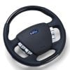 Retro Autotek Steering Wheel fits Ford/FPV FG Falcon Black Leather Red Stitching Carbon Fibre OEM Style