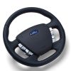 Retro Autotek Steering Wheel fits Ford/FPV FG Falcon Black Leather Red Stitching OEM Style