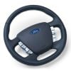 Retro Autotek Steering Wheel fits Ford/FPV FG Falcon Black Leather White Stitching OEM Style
