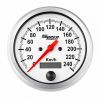 Speco Meter 85mm Dash Mounted Programmable Speedometer White Dial Silver Bezel 520-00