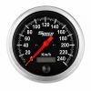 Speco Meter 85mm Dash Mounted Programmable Speedometer Black Dial Silver Bezel 521-00