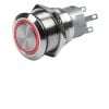 Hella 8HG 958 455-001 Stainless Steel Latching Switches with LED Ring Off-On