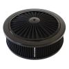 Aeroflow Black Full Flow Air Filter Assembly 9in x 2-3/4in 5-1/8in Neck Black AF2251-3150