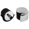 Aeroflow Chrome Push In Breather Chrome Shield 3in 76.2mm OD AF2871-1520