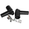 Aeroflow Xpro Silicone 90 HEI Boots & 90 Terminals Black 2PK AF4030-3320
