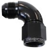 Aeroflow 90 Full Flow Female/Male Flare Swivel -8AN Black AF543-08BLK