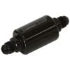 Aeroflow Billet Fuel Filter -6AN40 micron Stainless element 1.25in x 3in L Black AF66-2052BLK