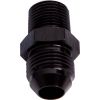 Aeroflow NPT to Straight Male Flare Adapter 3/8in to -6AN Black AF816-06-06BLK