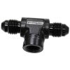 Aeroflow Male Tee with Female 1/8in -4AN Black AF918-04-02BLK