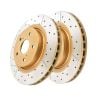 DBA DBA2744X Pair Street Series X Gold Cross-Drilled Brake Disc Rotor 305mm