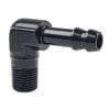 Raceworks Male NPT 1/8in to 1/4in AN-4 Barb 90deg RWF-423-02-04BK