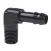 Raceworks Male NPT 1/4in to 3/8in AN-6 Barb 90deg RWF-423-04-06BK