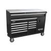 SP Tools Sumo Series Roller Cabinet with Power Tool Cupboard and Built-In Power Board 12 Drawer Black/Chrome Handles SP40095