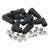 Aeroflow Xpro Silicone Low Profile 90 Spark Plug Boots & Terminals Black 8pk AF4030-3312-8