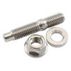 Aeroflow M8 x 1.25mm Titanium Stud Locking Nut and Washer Kit Sold as One Stud One Flat Washer and One 6 Point Hex Locking Nut AF55-2015
