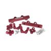Aeroflow AF64-2258R Top Feed Conversion Billet EFI Fuel Rail Red suit 14mm 3/4in Length Fuel Injectors fits Subaru EJ20
