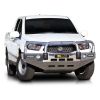 ECB Silver Hammertone Bullbar with Bumper Lights fits Ssangyong Actyon Sports 03/12-On EASY32SYZ