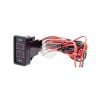Hulk 4x4 HU6697R-BULK Rectangle Rocker Dual Voltmeter Red LED