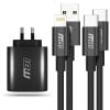 M81 PD65W Charger & Cable Pack USB C-C and A-Lightning