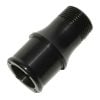 Meziere Inlet fitting for 100 Series electric Water Pumps Black Finish 1 1/4