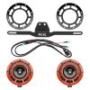 Pro Speed Hella Genuine Supertone Horn Kit w/Grimmspeed Bracket and Harness and Coloured Covers Black 003399801-GRM-VB-BK