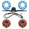 Pro Speed Hella Genuine Supertone Horn Kit w/Grimmspeed Bracket and Harness and Coloured Covers Blue 003399801-GRM-VB-BL