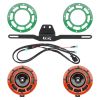 Pro Speed Hella Genuine Supertone Horn Kit w/Grimmspeed Bracket and Harness and Coloured Covers Green 003399801-GRM-VB-GR