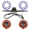 Pro Speed Hella Genuine Supertone Horn Kit w/Grimmspeed Bracket and Harness and Coloured Covers Purple 003399801-GRM-VB-PR