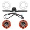 Pro Speed Hella Genuine Supertone Horn Kit w/Grimmspeed Bracket and Harness and Coloured Covers Silver 003399801-GRM-VB-SL