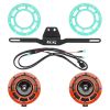 Pro Speed Hella Genuine Supertone Horn Kit w/Grimmspeed Bracket and Harness and Coloured Covers Teal 003399801-GRM-VB-TL