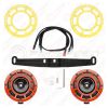 Pro Speed Hella Genuine Supertone Red Horn PAIR w/Coloured Covers Harness and Bracket Yellow/Subaru WRX/STI 94-07 003399801-PSR-GD-YL