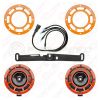 Pro Speed Hella Genuine Supertone Red Horn PAIR w/Coloured Covers Harness and Bracket Orange/Subaru WRX/STI 15-17 003399801-PSR-VA1-OR