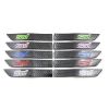 Pro Speed Fender Badge Emblem Set w/STI Logo White Matte Black 15-STI-FENDER-WHITE-MATTE