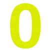 Pro Speed CAMS/Motorsport Australia Approved Vehicle Number Stickers Day Glo Yellow 0 PSR-NUM-0
