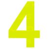 Pro Speed CAMS/Motorsport Australia Approved Vehicle Number Stickers Day Glo Yellow 4 PSR-NUM-4